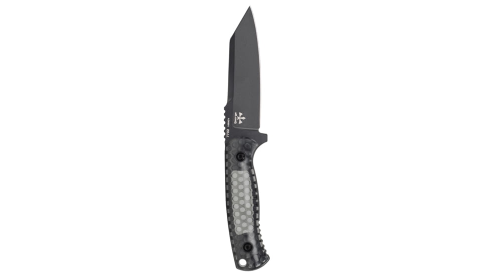 KA-BAR Knives Cool Name Fixed Blade Knife, 4.625in, 1095 Cro-Van Blade, Reverse Tanto, Polycarbonate, Black Handle, 7702
