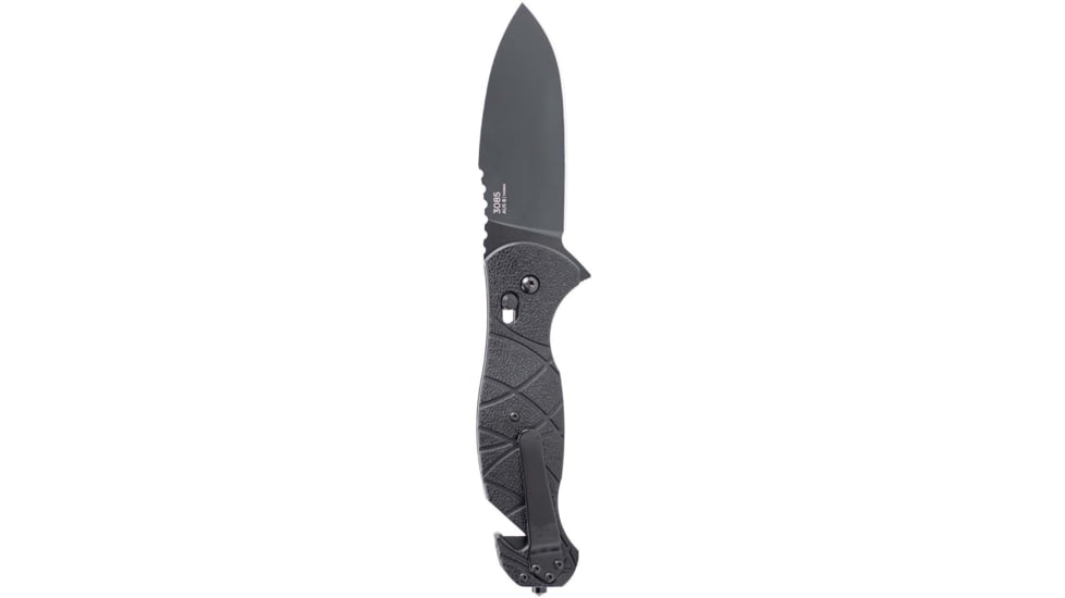 KA-BAR Knives COYTU Folding Knife, 3.5in, AUS 8A Stainless Steel Black Drop Point Blade, Black G10 Handle, 3085