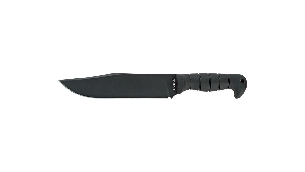 Ka Bar Knives Kb1277 Plain 14 25in Heavy Bowies Black Kraton G Handle