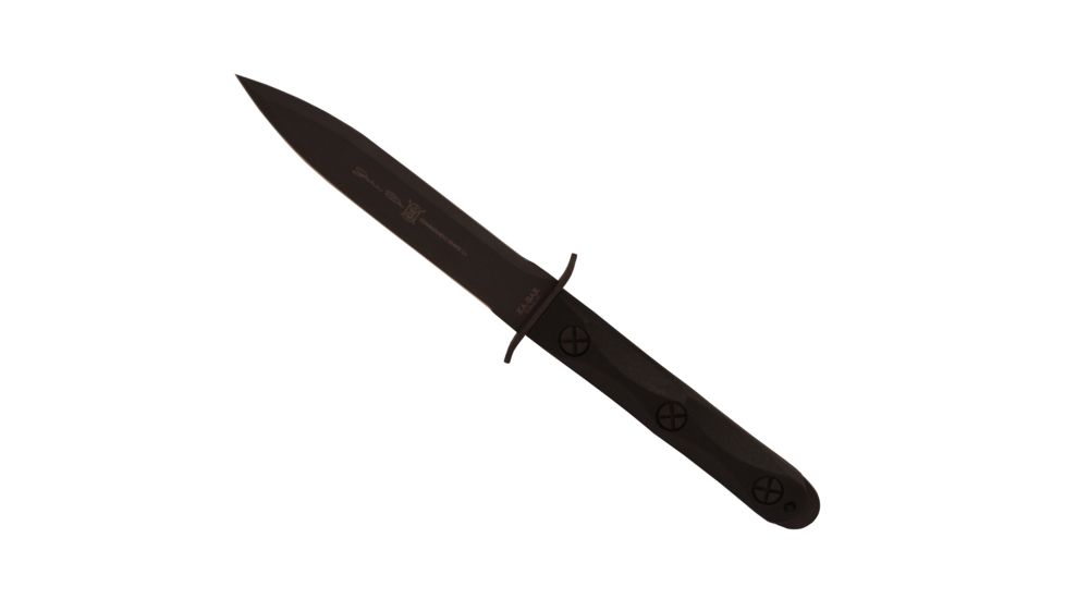 KA-BAR Knives EK Series Commando Model 4 Knife, 6.6 in Blade, Plain Edge, Black 4, EK44
