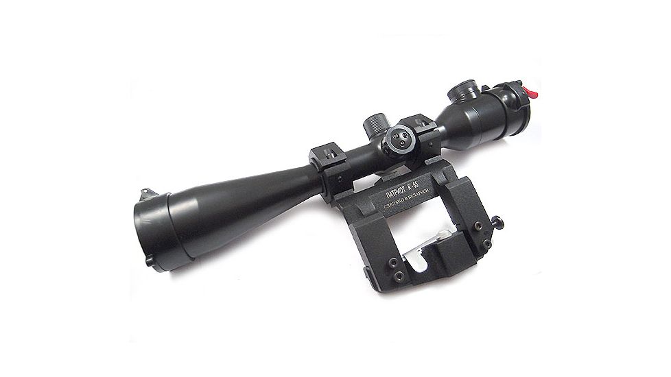 Kalinka Optics KOM 10x42 Illuminated 1000m Reticle Rifle Scope, Side Parallax, 65mm Universal AK and SVD Mount, Black, GSKOM1042LP65