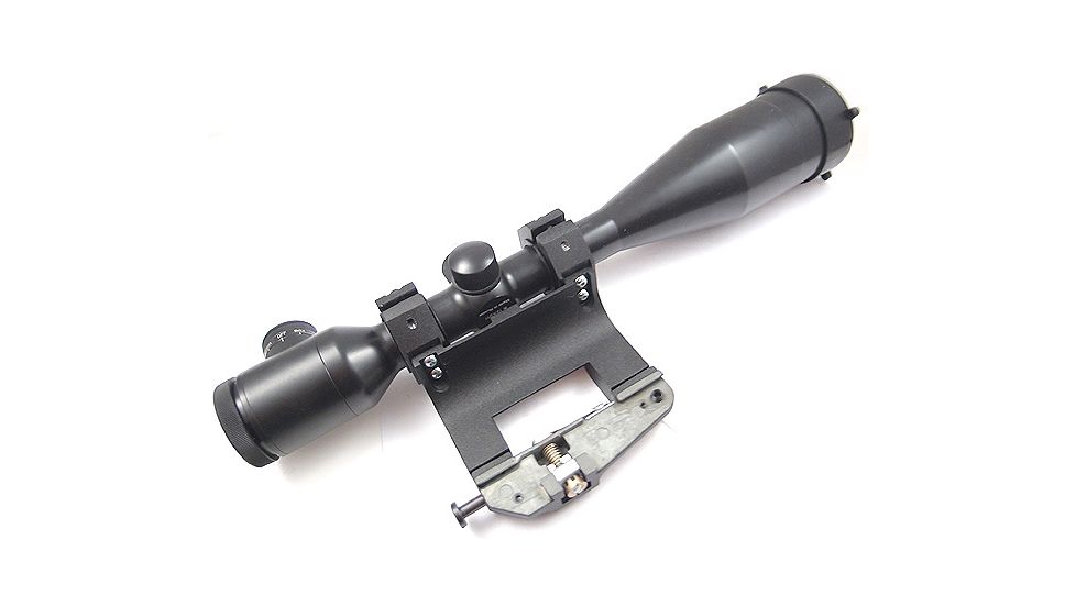 Kalinka Optics KOM 12x50 Illuminated LD Rifle Scope, Side Parallax, 59mm Universal AK and SVD Mount, Black, GSKOM1250LD59