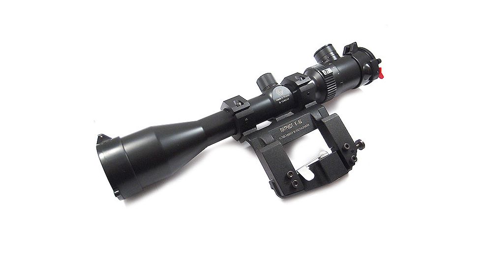 Kalinka Optics KOM 2-10x48 Illuminated LS Reticle Rifle Scope, 65mm Universal AK and SVD Mount, Black, GSKOM21048LS65