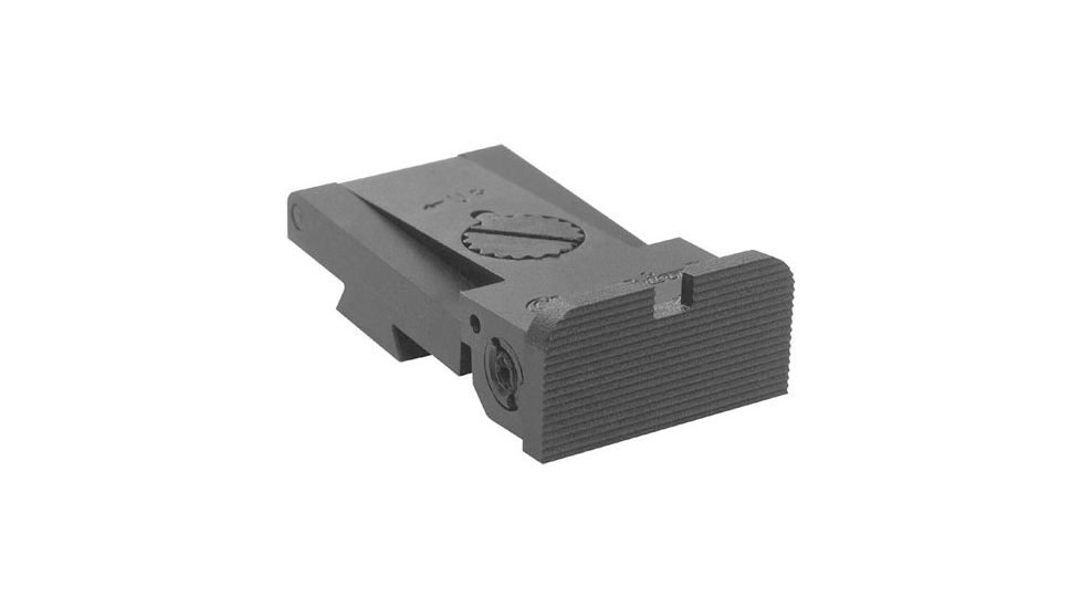 Kensight BoMar BMCS 1911 Chrome Moly Steel Sight, Rounded Serrated Blade, Black, 860-003
