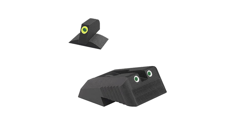 Kensight DFS Serrated Blade Fixed Rear 1911 Night Sight, Green, 990-622