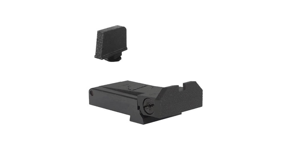 Kensight Adjustable Target Pistol Sight w/Serrated Beveled Blade, Glock, 1911, Rear 0.330 Tall, Black, 970817