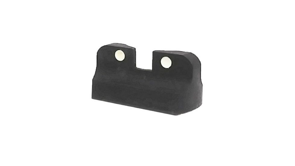 Kensight 1911 A1 Mil-Spec GI Series Government Model Fixed Arctic White Rear Sight, Black, 860-201