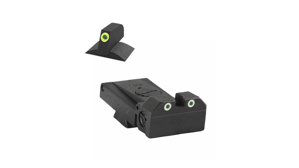 Kensight LPA TRT Contoured Tritium Adjustable Rear Night Sight, Green, 990-255