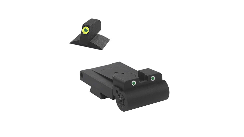 Kensight Rollo 1911 Low-Profile Adjustable Tritium Night Sight Set, Green, 990-098
