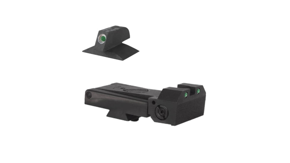 Kensight Ruger SR1911 Adjustable Contoured Base Tritium Night Sight Set, Black, 972-263