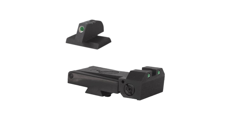 Kensight Ruger SR1911 Adjustable Flat Base Tritium Night Sight Set, Black, 962-263