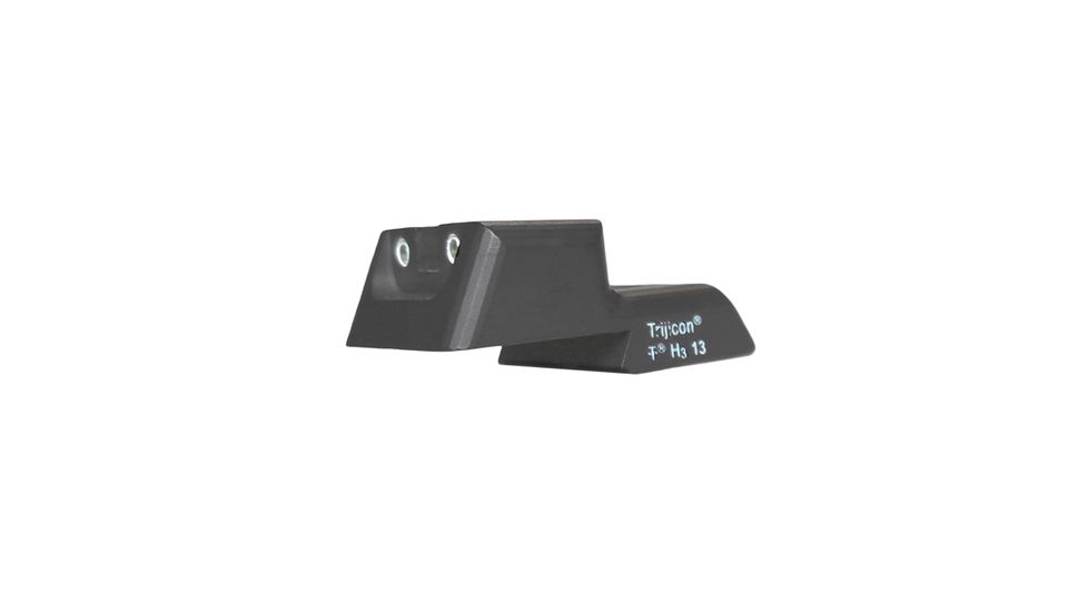Kensight SLAM Dot Fixed Rear Sight, Designed for One-Handed Cocking/Cycling of Slide, fits Novak LoMount Sight Dovetail, Matte Black, Green Tritium Dots 860-668