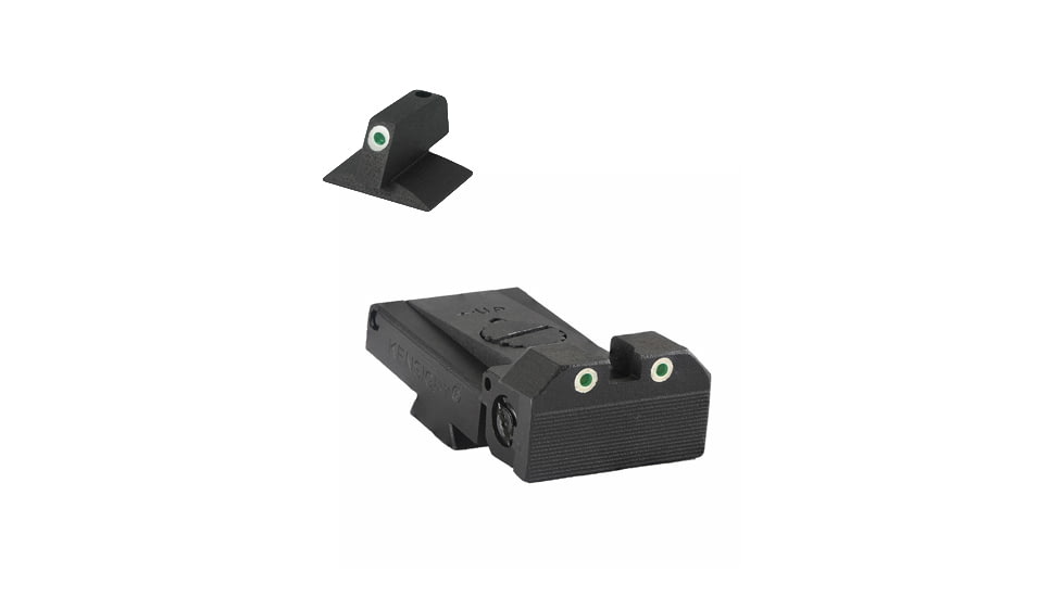 Kensight Springfield Contoured Base Adjustable Tritium Dot Rear Sight, Black, 971-255