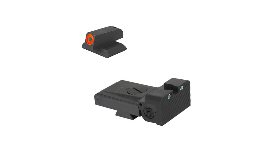 Kensight Springfield Rounded Blade Tritium Rear Sight, Orange, 981-253