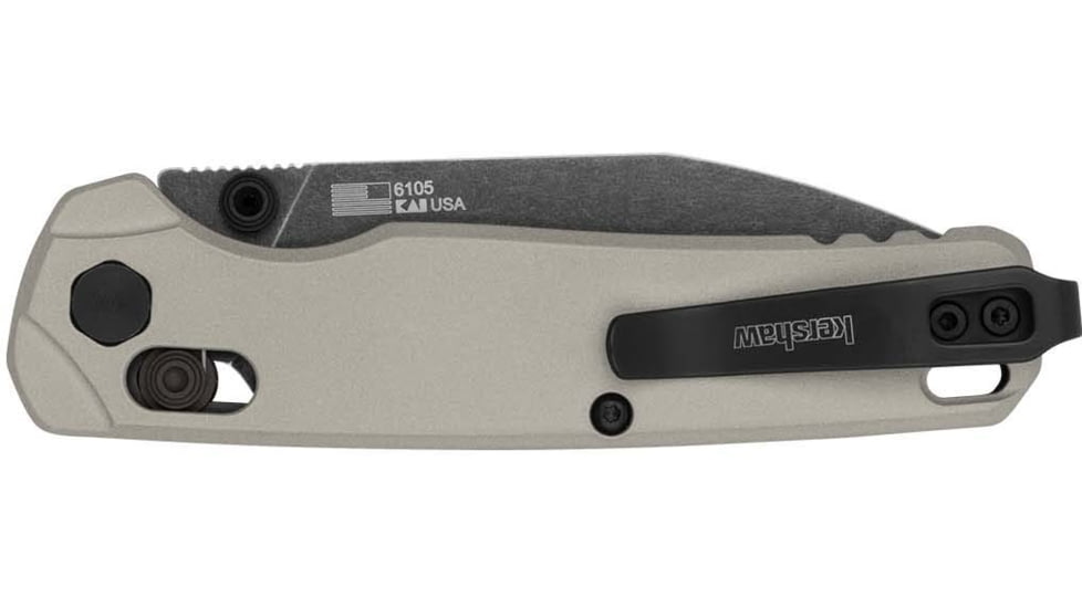 Kershaw Bel Air Folding Knife, 3.1 in, CPM MagnaCut Stainless Steel, Reverse Tanto Blade, Bright Nickel Cerakote Handle, 6105