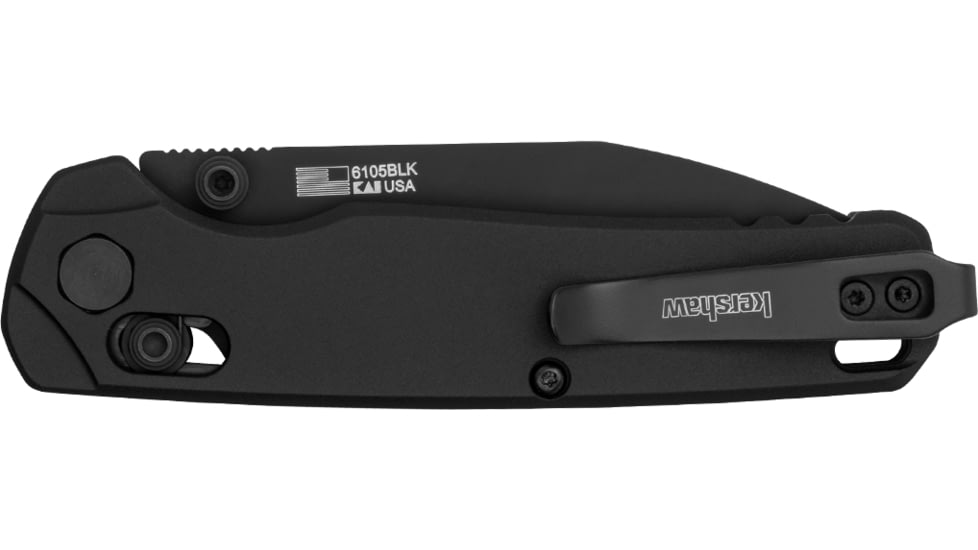 Kershaw Bel Air Folding Knife, 3.1 in, CPM Magnacut Black PVD Finish, Reverse Tanto Blade, Black Handle, 6105BLK