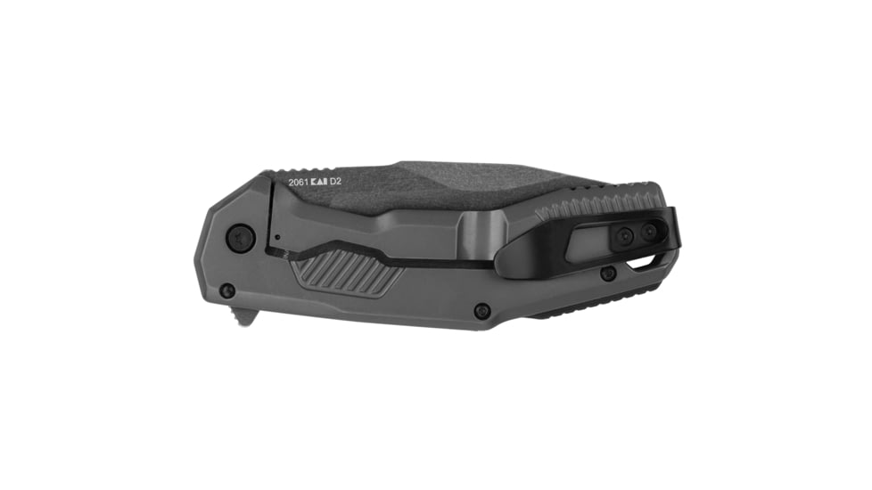 Kershaw Cannonball Assisted Folding Knife, 3.5in D2 Drop Point Blade, Stainless Steel Handle, 2061