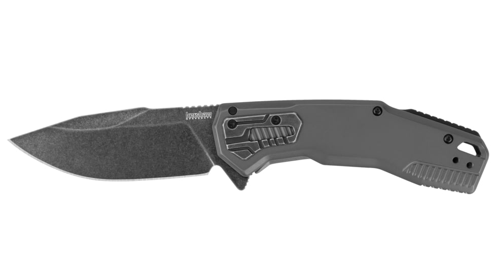 Kershaw Cannonball Assisted Folding Knife, 3.5in D2 Drop Point Blade, Stainless Steel Handle, 2061