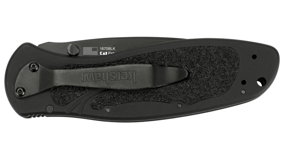 Kershaw K.O. Blur, Black Aluminum w/Trac-Tec Insert, Plain K1670BLK