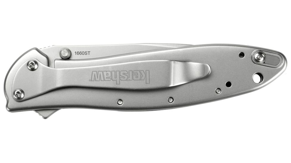 Kershaw Leek Cutting Knife, 2.95in. Blade, Partially Serrated, Stainless Steel 1660STKER