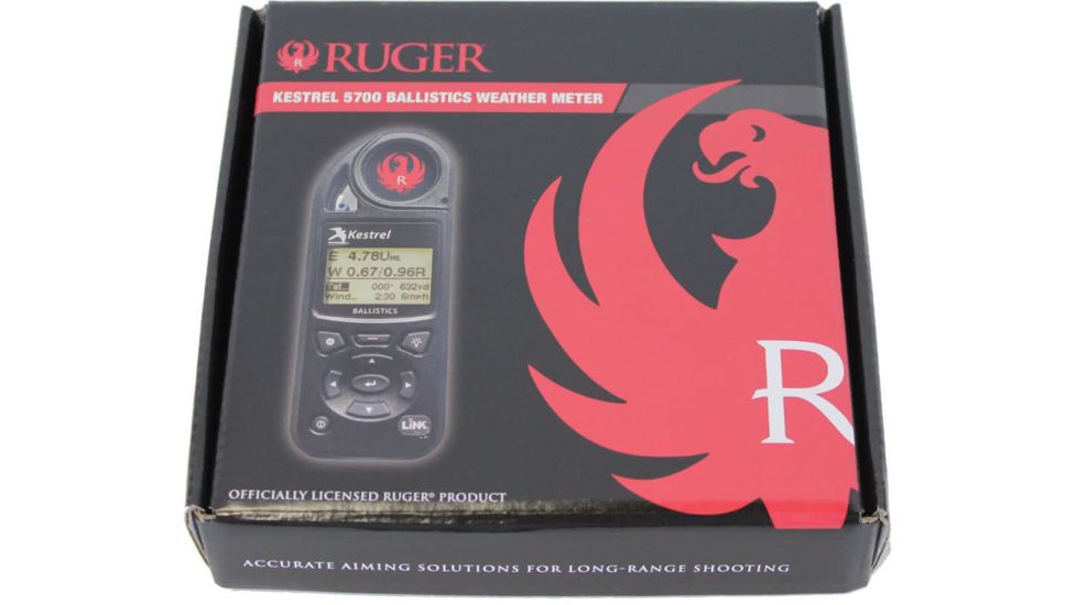 Kestrel Ruger 5700 Ballistics Weather Meter with LiNK, Black, 5.0 x 1.9 x 1.1 in, 0857BLBLK-RUG