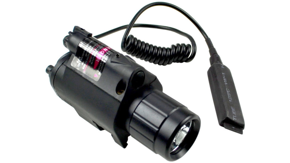 Kexuan Tac Light and Red Laser Sight Combo w/ Remowable Switch, 220 Lumens, Black, FLRL01