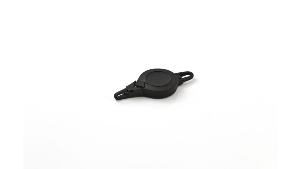Key-Bak Z-Bak Flex-Hook Retractable Reel w/ 36in Nylon Cord, Flexible Mini-Carabineer Attachment, Flexible ID Flex-Hook, Black 0117-301