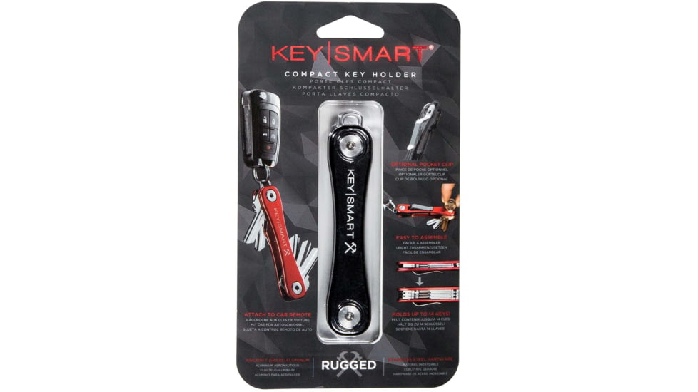 KeySmart KeySmart Rugged Compact Key Holder, Black, KS607-BLK