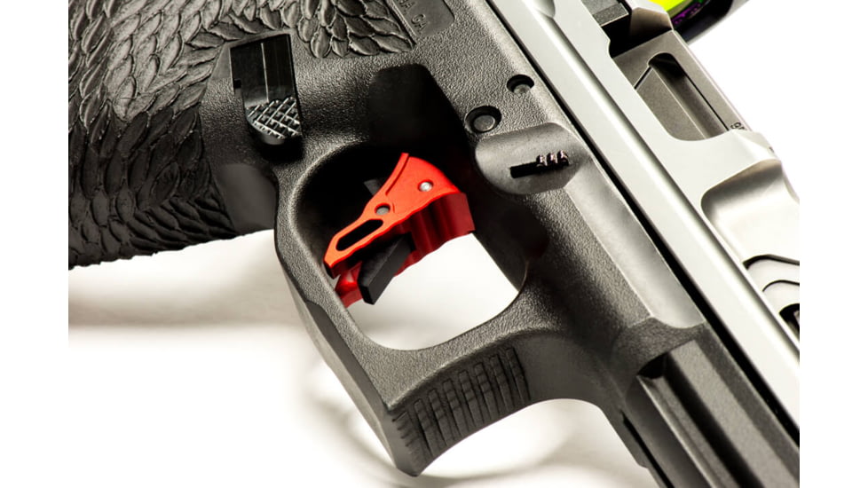 Killer Innovations Velocity For Glock Gen 5 Trigger Shoe, 5.5lb, Red Shoe/Black Safety, GLKTG354REDB