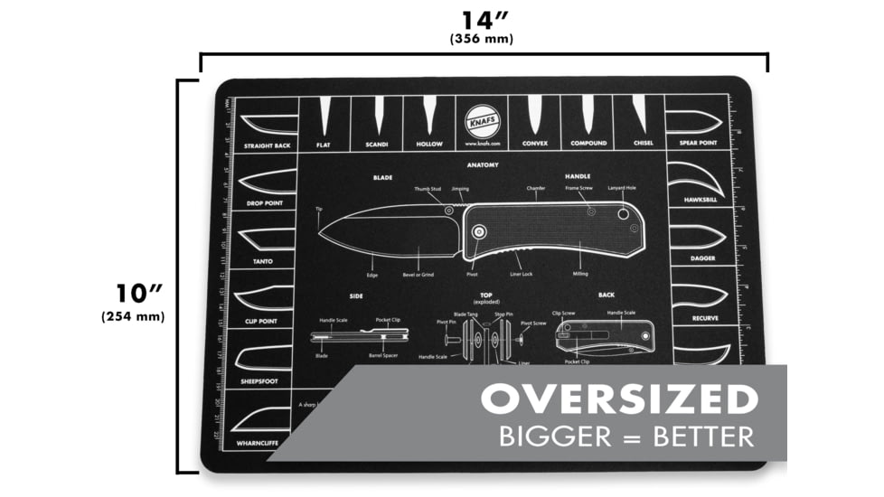 Knafs Shop Mat/Mouse Pad, 14x10in, Black, KNAFS-00003