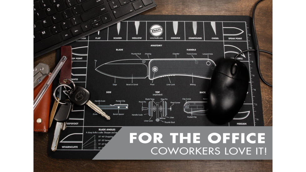 Knafs Shop Mat/Mouse Pad, 14x10in, Black, KNAFS-00003