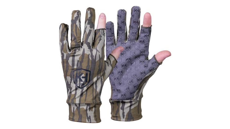 Knight &amp; Hale Run N' Gun Gloves - Mossy Oak, Bottomland, KHT0211