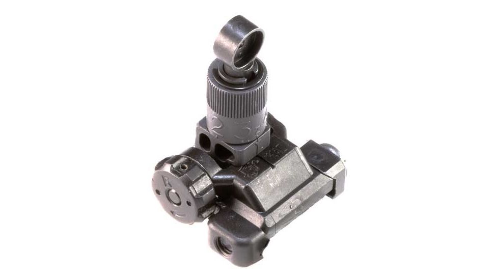 Knight's Armament Top Mounted Deployable Rear Sight, Black, 25650