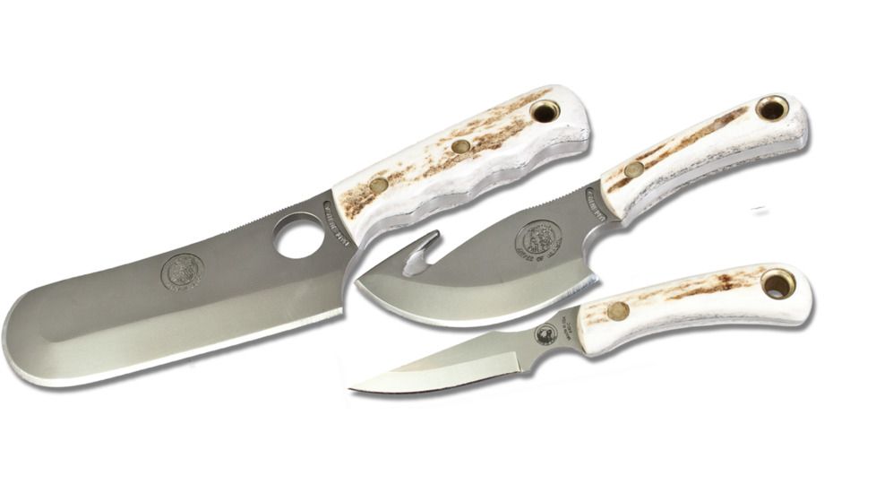 Knives of Alaska Brown Bear, Light Hunter, Cub Bear Combo, Stag Handle, Natural, 00031FG