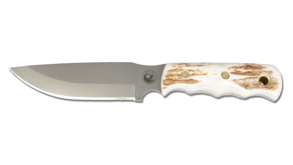 Knives of Alaska Bush Camp D2 Stag Handle Knife, Natural, 00037FG