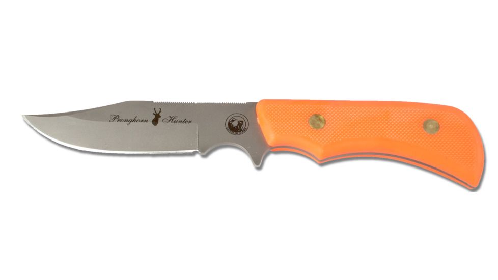 Knives of Alaska Trekker Series Pronghorn D2 Knife, Suregrip Handle, Hunters Orange, 00176FG