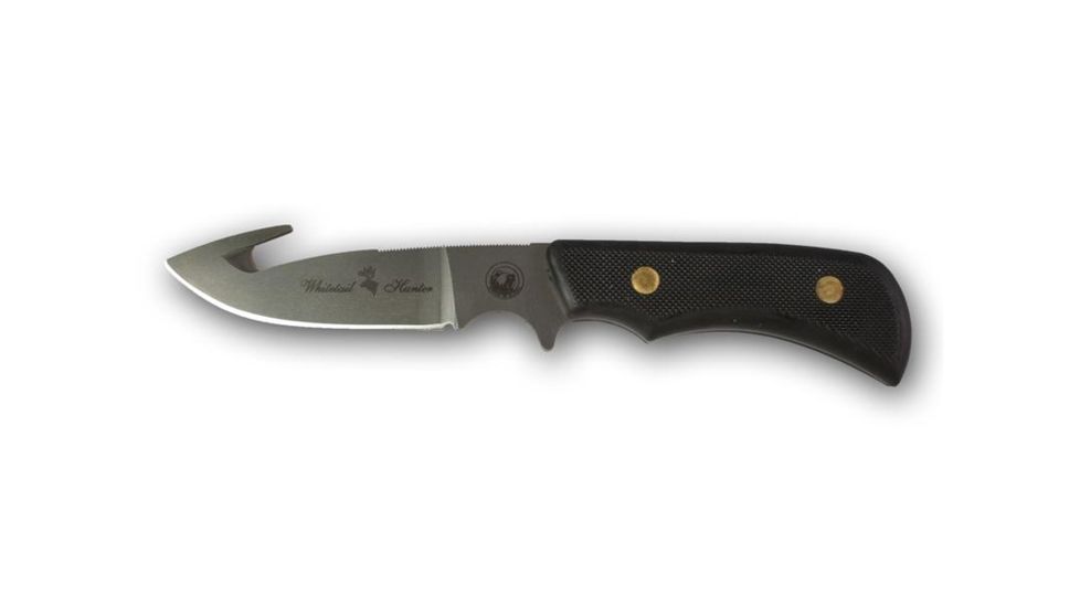 Knives of Alaska Trekker Series Whitetail Hunter D2 Knife, Suregrip Handle, Black 00162FG