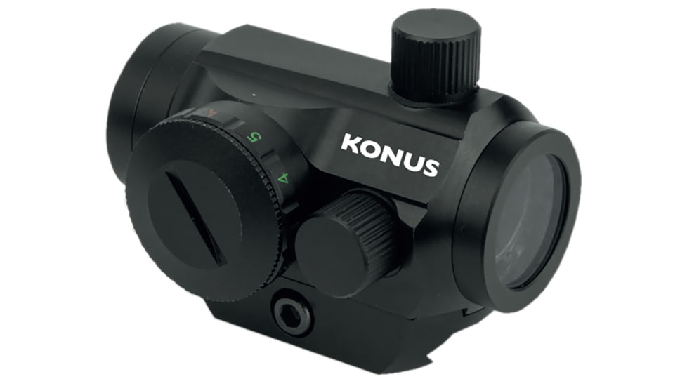 Konus Sight-PRO Nuclear Red Dot Sight 1x22mm, 3 MOA Red Dot Reticle, w/ Dual Riser QR, Matte Black, 7215