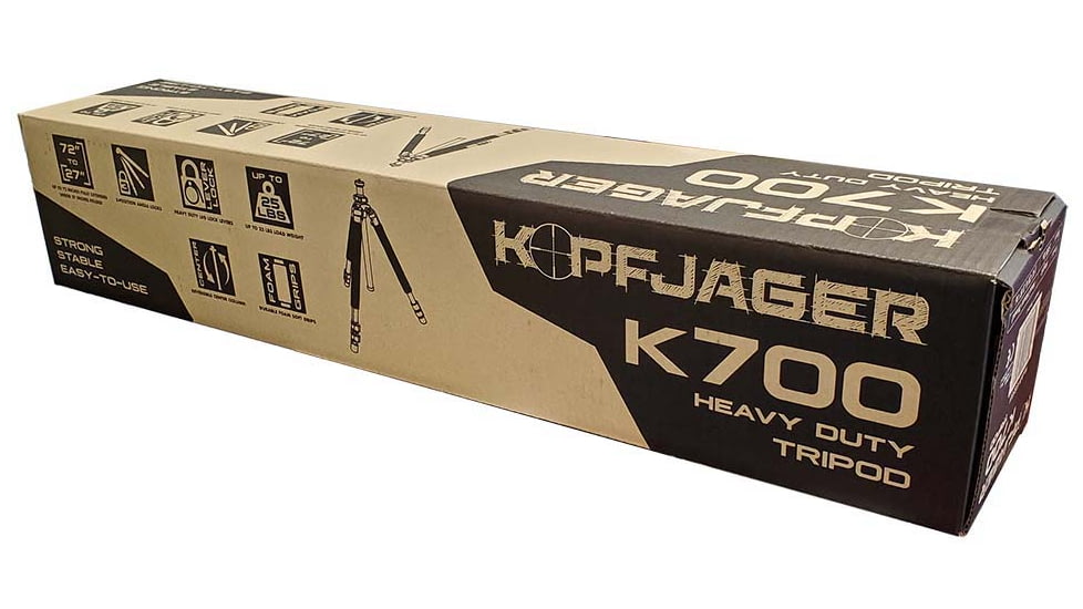 Kopfjager K700 Tripod Without Head, Black, KJ85001