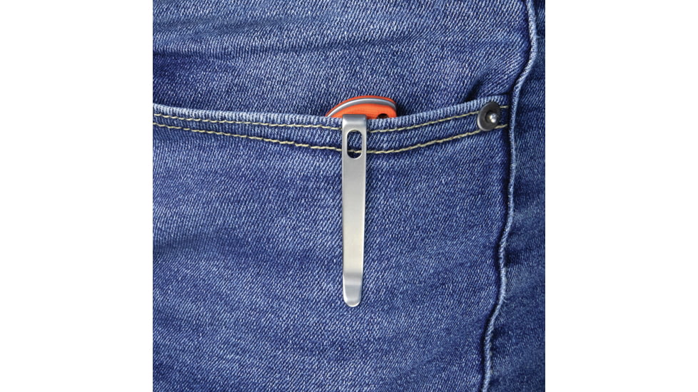 Kubey Elang Folding Knife, 5in Closed, 4in Black Bead Blast AUS-10A Stainless Sheepsfoot Blade, Orange G10 Handle, KU365A