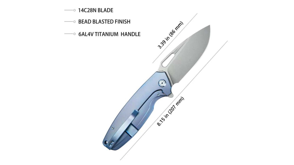 Kubey Tityus Framelock Blue Ti