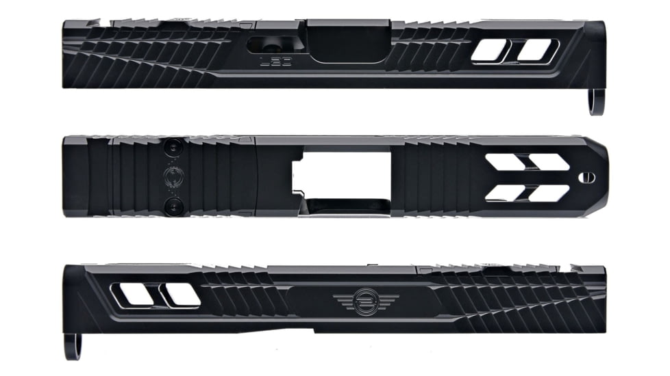 L2D Combat Catalyst Slide RMR Ready, Fits Glock 19 Gen 5, DLC Black, LD-S-C-195-BLK