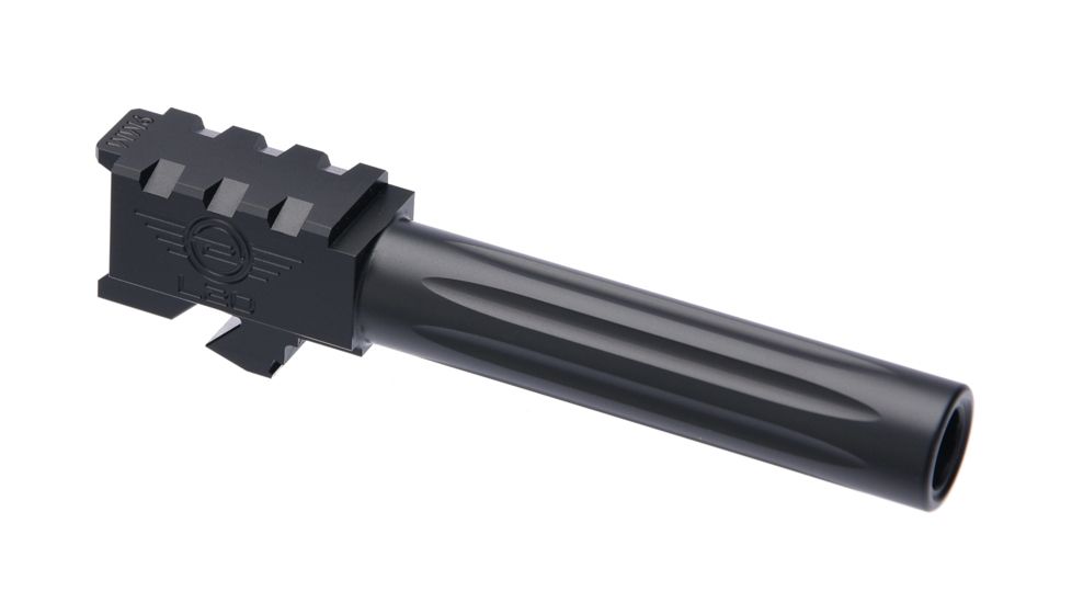 L2D Combat Glock 19 Precision Match Fluted Barrel, Black, LD-BBL-PM-19-F-BLK