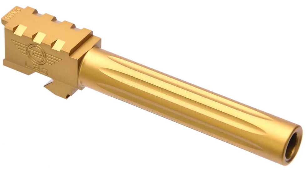 L2D Combat Precision Match Fluted Barrel, Glock 17, Titanium Nitride, LD-BBL-PM-17-F-TIN