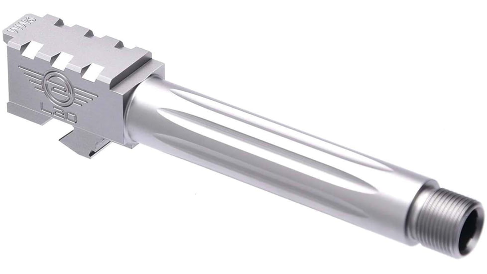 L2D Combat Precision Match Fluted/Threaded Barrel, Glock 19, Stainless, LD-BBL-PM-19-FT-SS