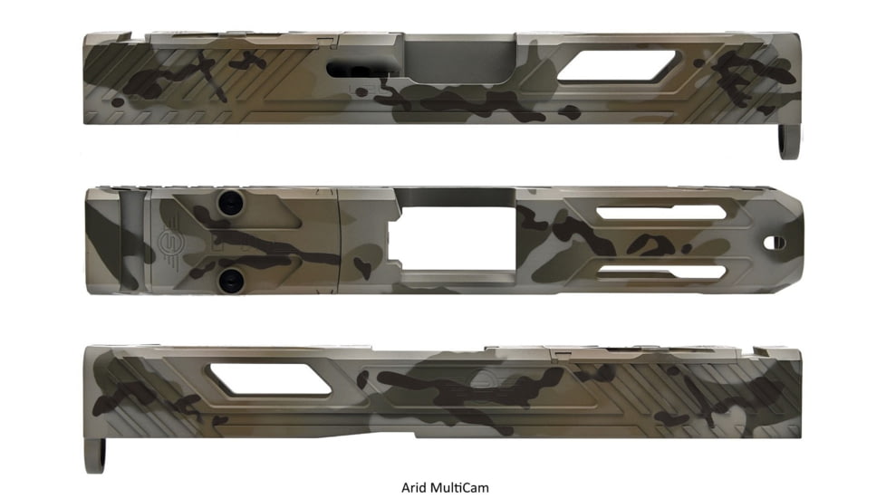 L2D Combat Tyton Slide RMR Ready, Fits Glock 17 Gen 3, Arid Multicam Cerakote, LD-S-T-173-AM