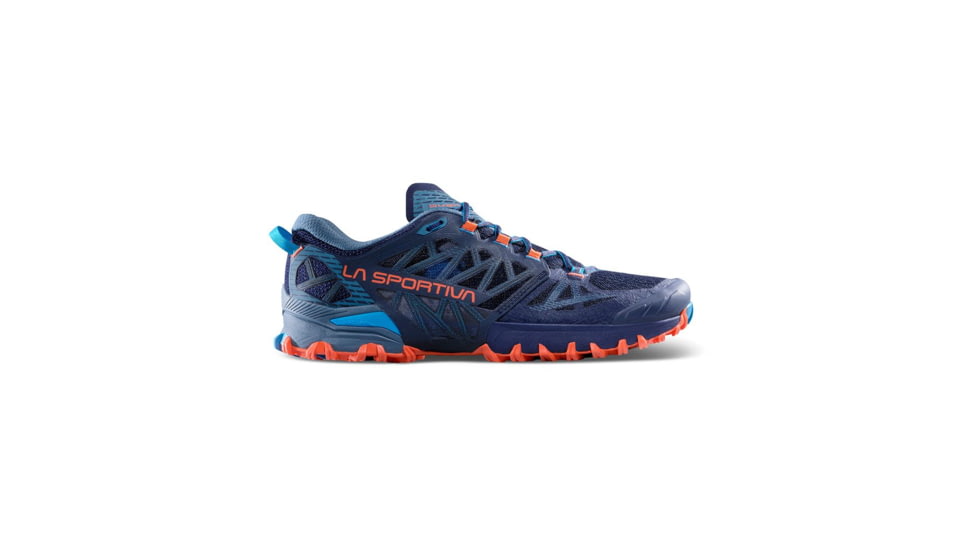 La Sportiva Bushido III Road Running Shoes - Mens, Deep Sea/Cherry Tomato, 45, 56S-643322-45
