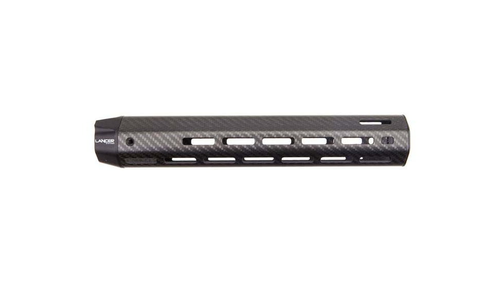 Lancer Systems LCH7 Octagon Carbon Fiber Handguard, 7.62mm, 7.2 in, Carbine Length, Standard, 18 TPI, Black, LCH7-06-ML-ST-18