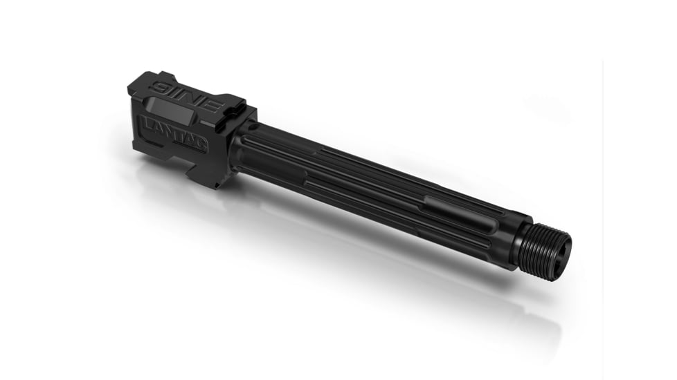 Lantac 9Ine G17 Fluted Threaded Black Bbl, 01-GB-G17-TH-BLK