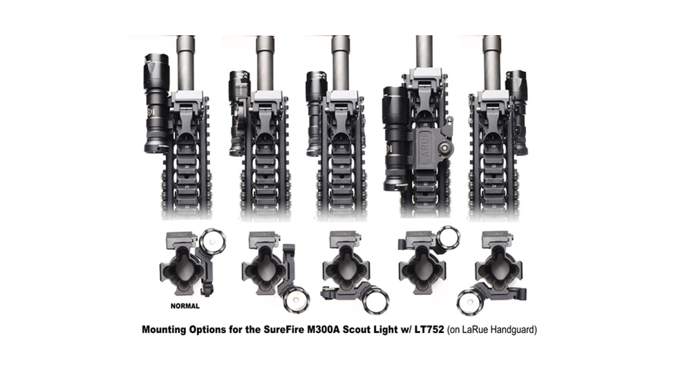 LaRue Tactical Surefire Scout Low Profile Offset Mount, Black, LT752